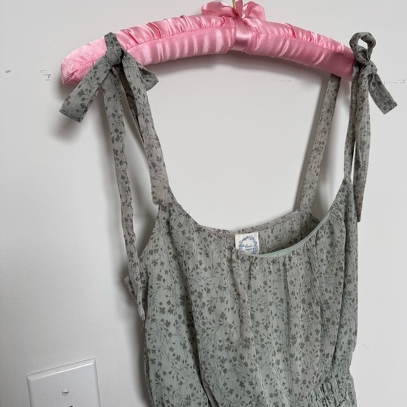 Floral Sleeveless Babydoll S coquette romantic Fairycore boho coastal cowgirl - Picture 4 of 6